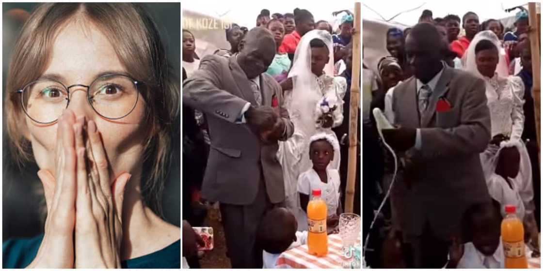 Video shows bride looking angry as her groom struggles to open champagne, embarrasses himself in hilarious way Video shows bride looking angry as her groom struggles to open champagne, embarrasses himself in hilarious way