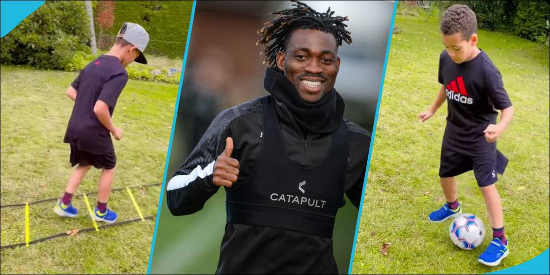 Christian Atsu's son at training Christian Atsu's son at training