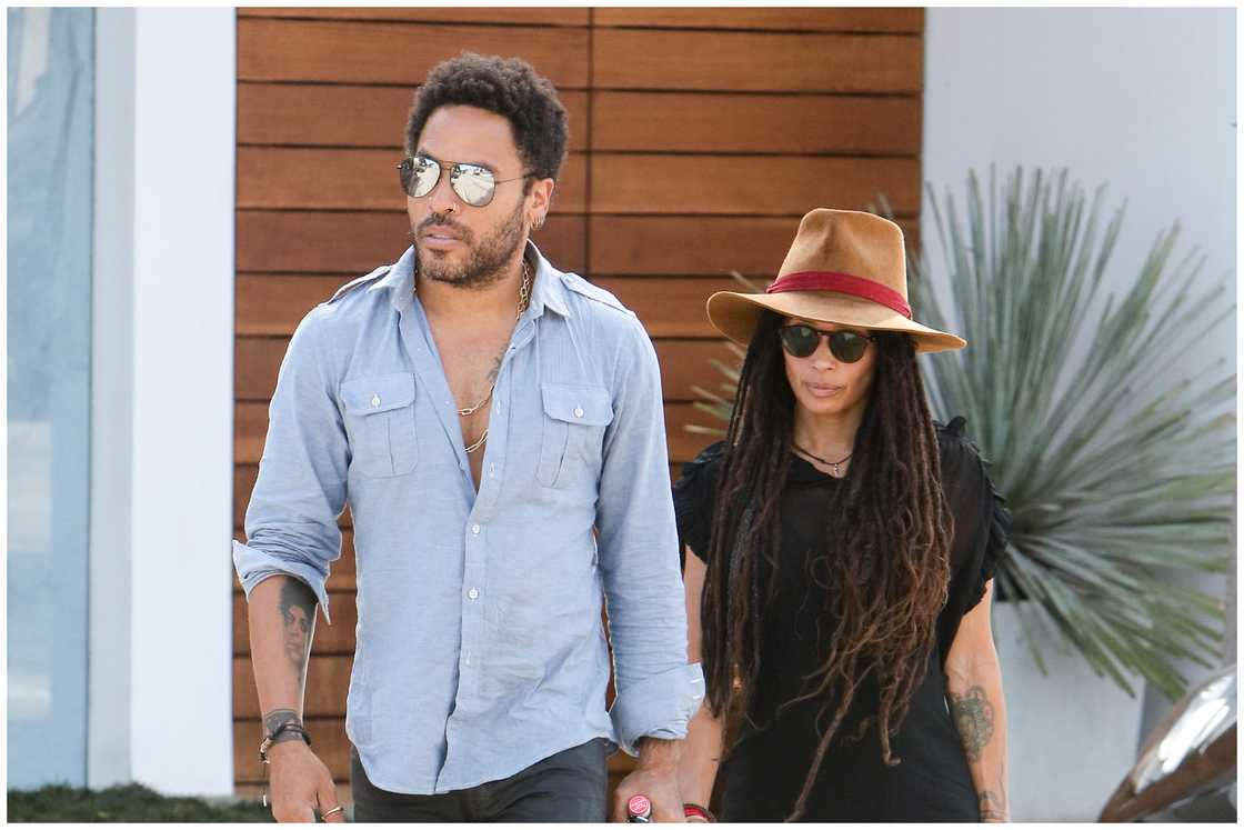 Lenny Kravitz and Lisa Bonet are seen in Los Angeles.