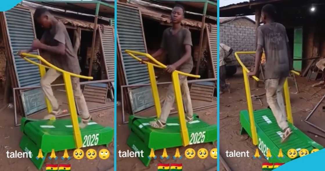 Ghanaian inventor, young talent, made in Ghana, innovative treadmill, social media. Ghanaian inventor, young talent, made in Ghana, innovative treadmill, social media.
