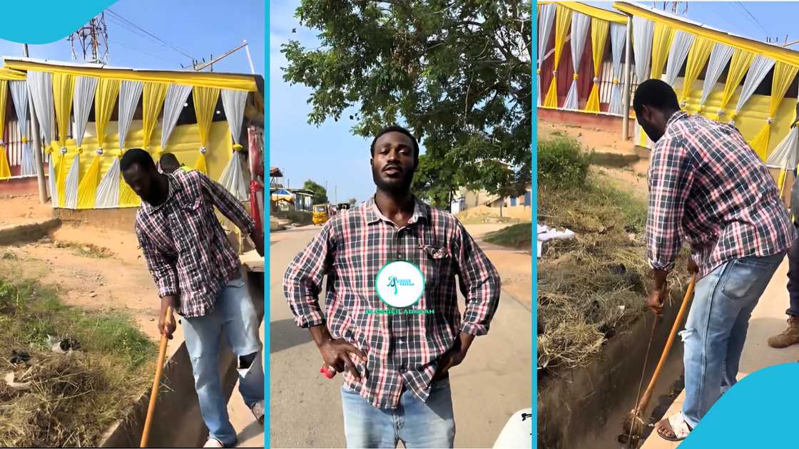 Sanitation, Keep Ghana clean, Effutu Municipal Assembly, Young man, Littering in the gutter