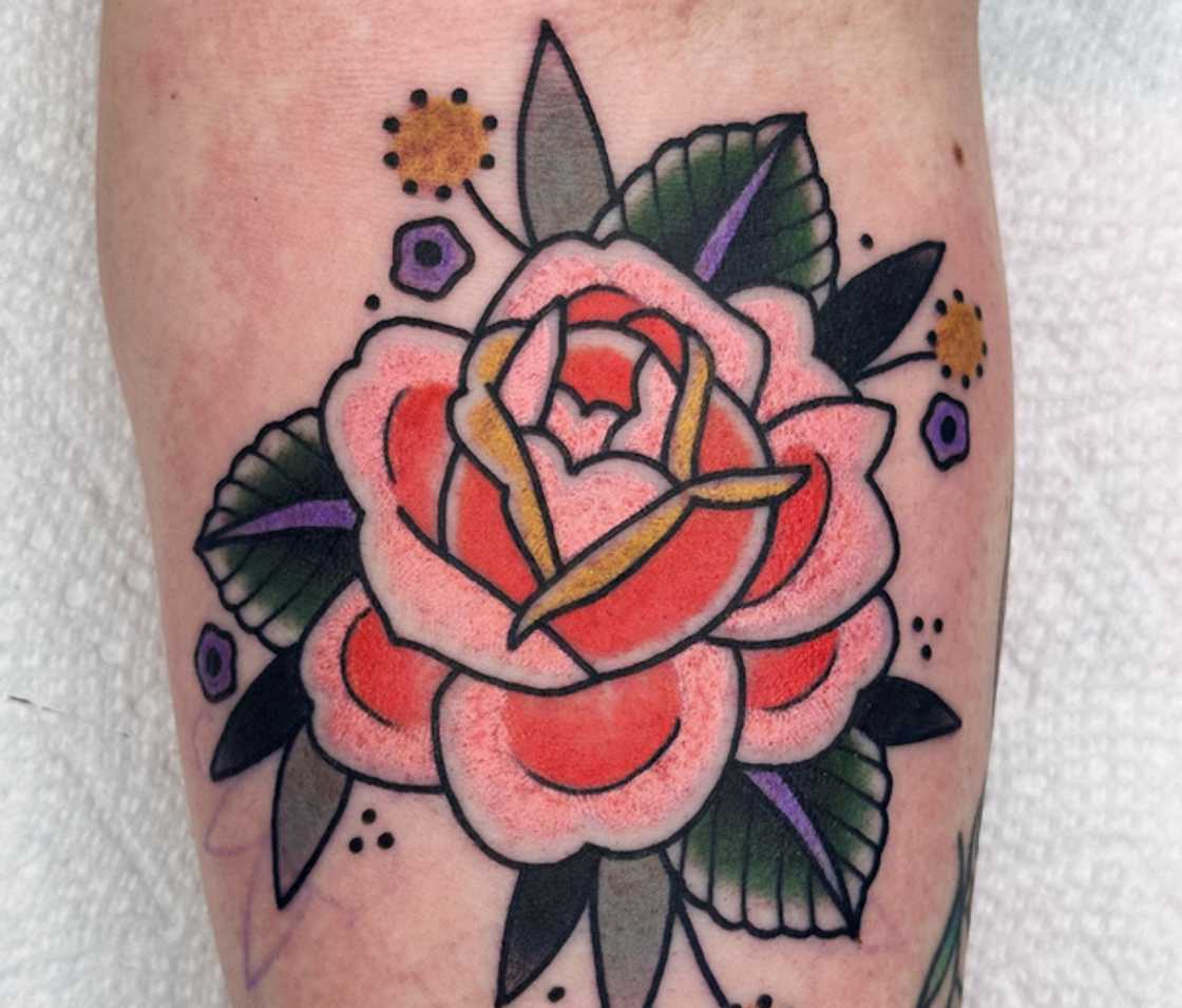 Rose flower tattoo