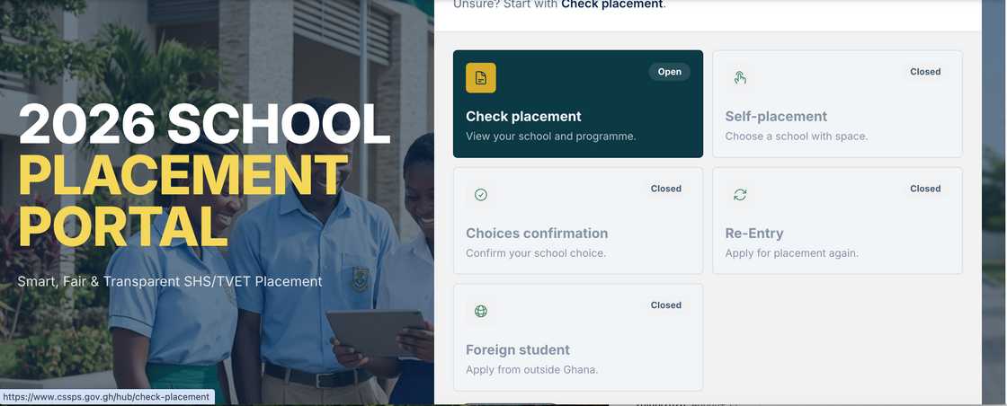 How to Check 2026 BECE School Placement Online via CSSPS Portal - YEN ...