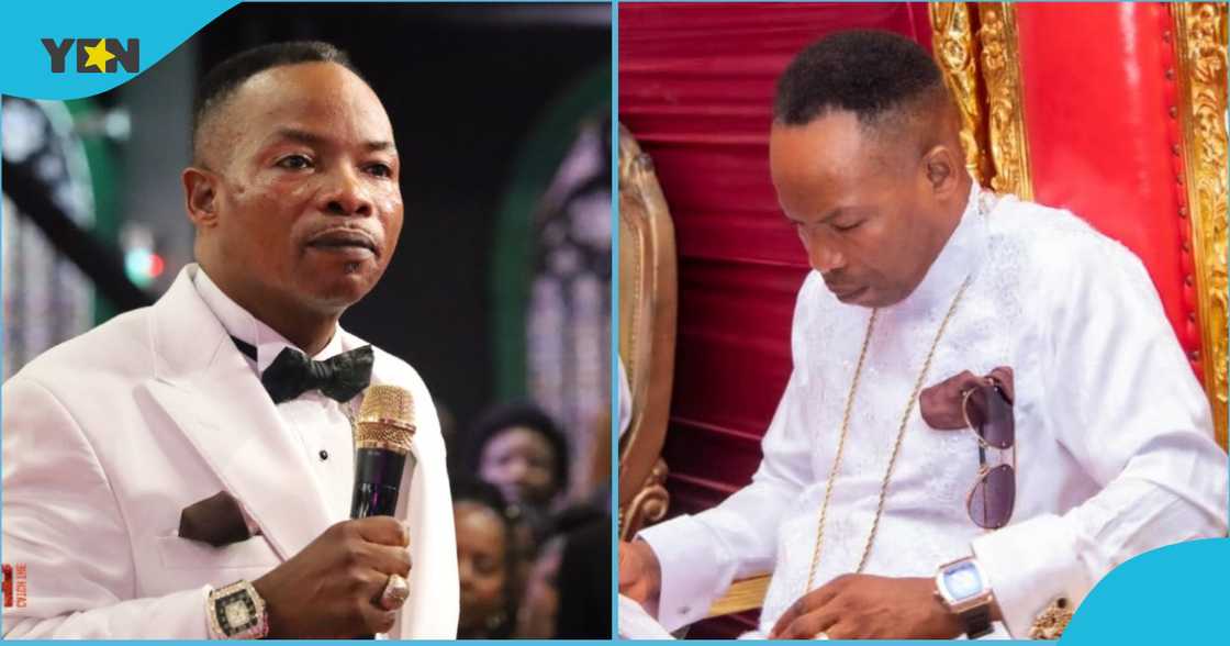 Ghanaian prophet Karma President says Bishop Elisha Salifu Amoako must apologise to the police. Ghanaian prophet Karma President says Bishop Elisha Salifu Amoako must apologise to the police.