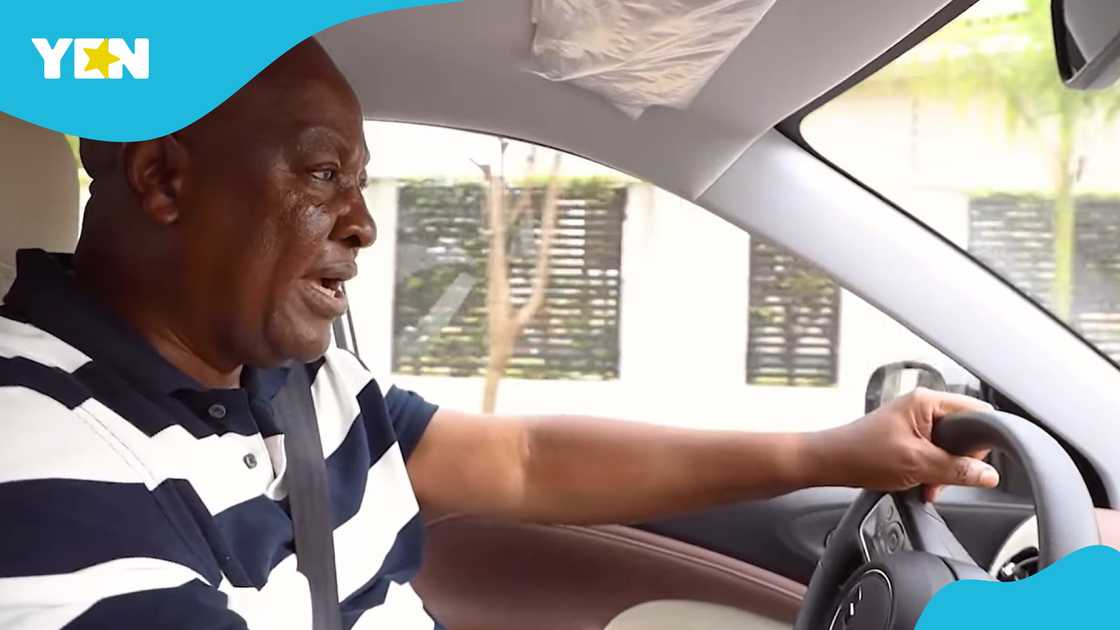 John Mahama Test Drives An Electric Car In Video