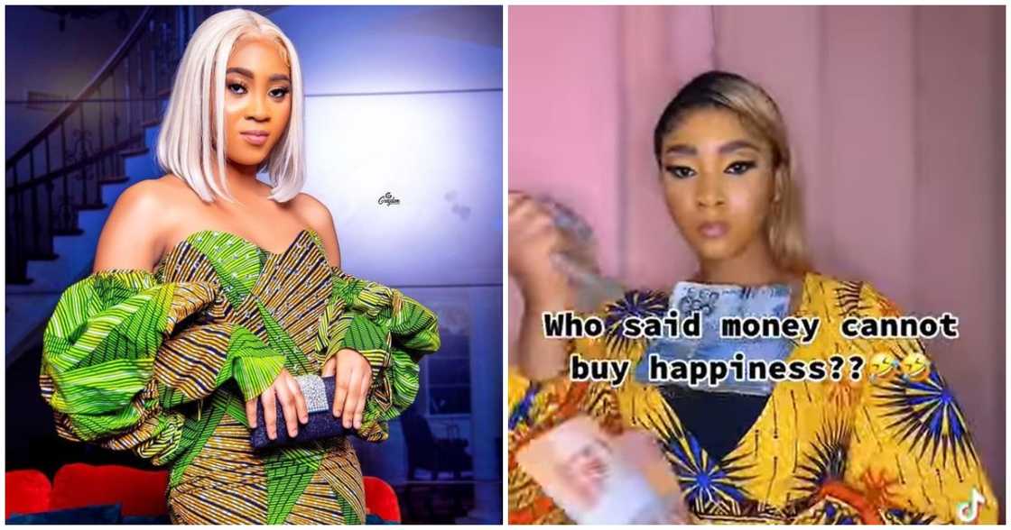 Money No Be Problem: TikTok Star Jackline Mensah Flaunts Wads Of Banknotes In New Video Money No Be Problem: TikTok Star Jackline Mensah Flaunts Wads Of Banknotes In New Video