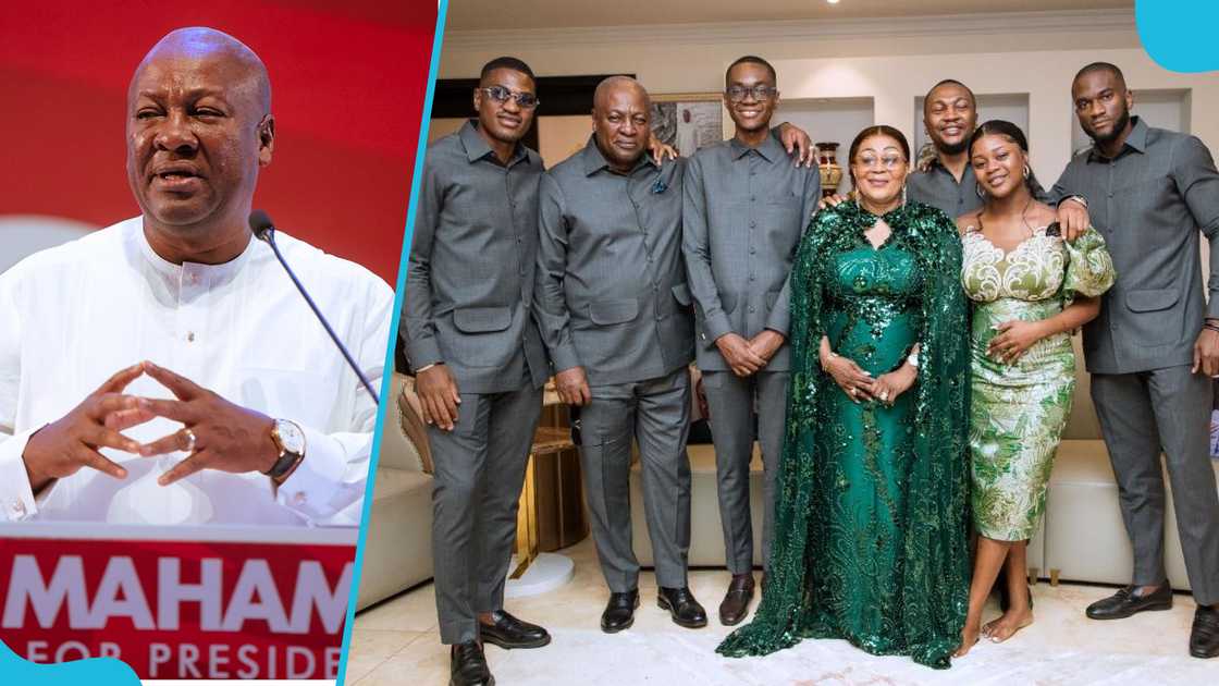 John Dramani Mahama, Lordina Mahama, Mahama's kids, Jean Mensa, 2024 Ghana elections John Dramani Mahama, Lordina Mahama, Mahama's kids, Jean Mensa, 2024 Ghana elections