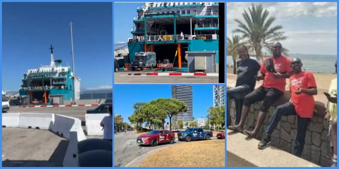 This is how Accra-London-by-road team crossed the Mediterranean Sea from Morrocco to Spain This is how Accra-London-by-road team crossed the Mediterranean Sea from Morrocco to Spain