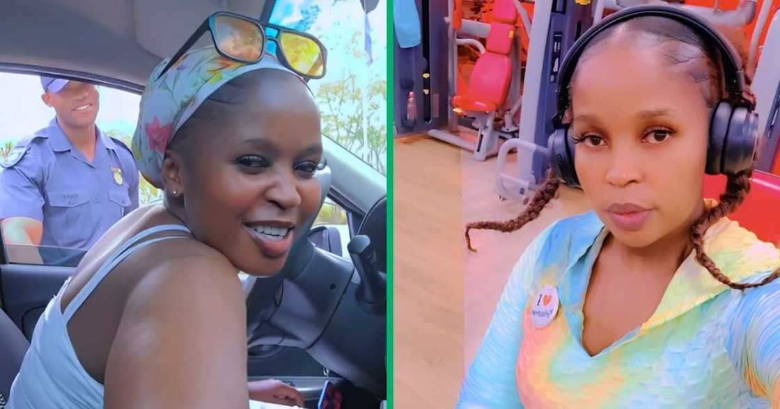 A TikTok video captured a lady serenading a cop on Valentine's Day. A TikTok video captured a lady serenading a cop on Valentine's Day.