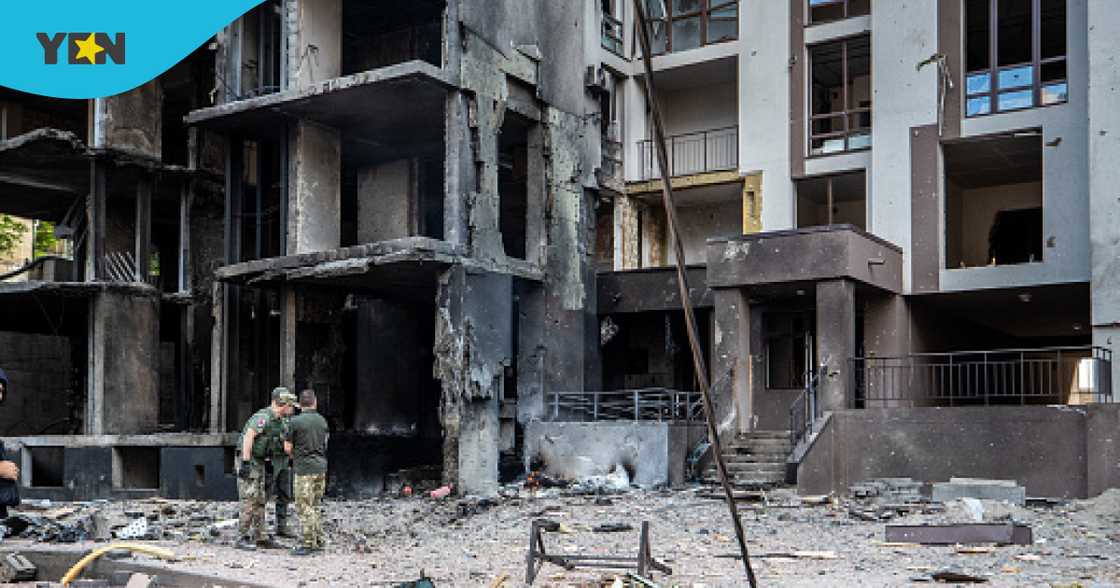 Photo of Russian missile attack on apartment building and preschool in the Shevchenkivskyi District of Kyiv. Photo of Russian missile attack on apartment building and preschool in the Shevchenkivskyi District of Kyiv.