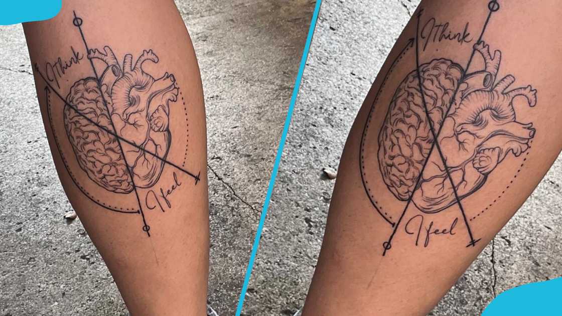 Brain and heart tattoo Brain and heart tattoo