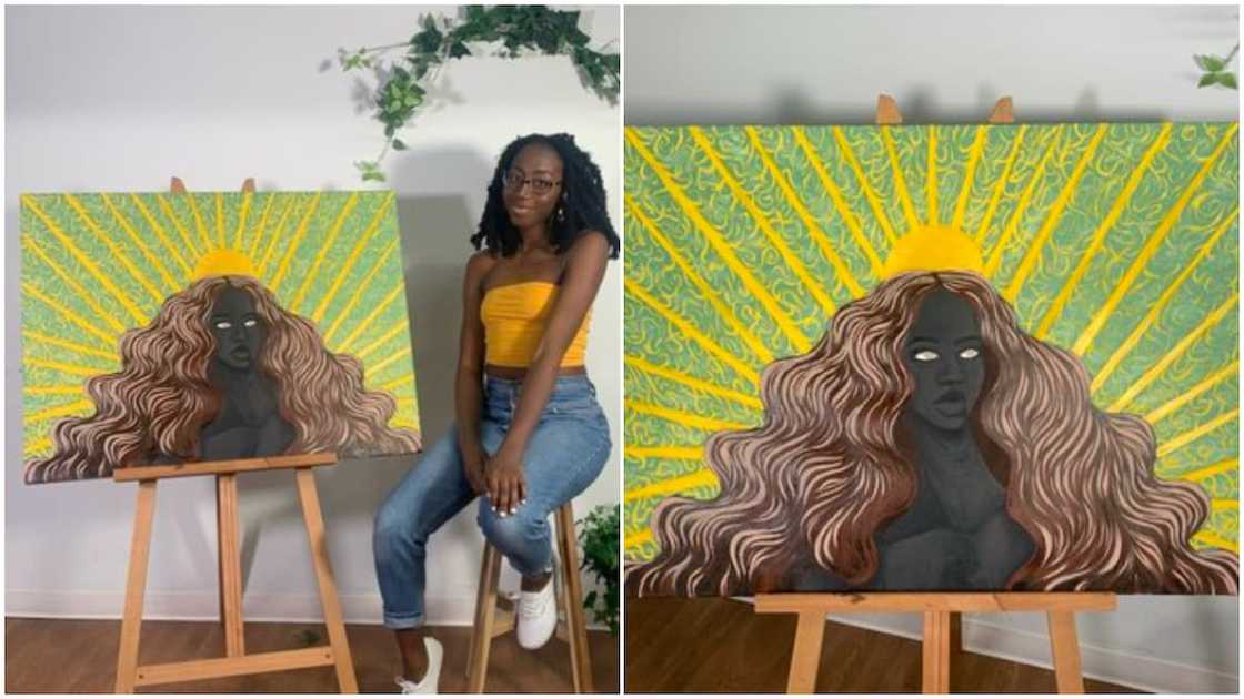 Check out photos of 'scary' painting this young lady made that got people talking Check out photos of 'scary' painting this young lady made that got people talking