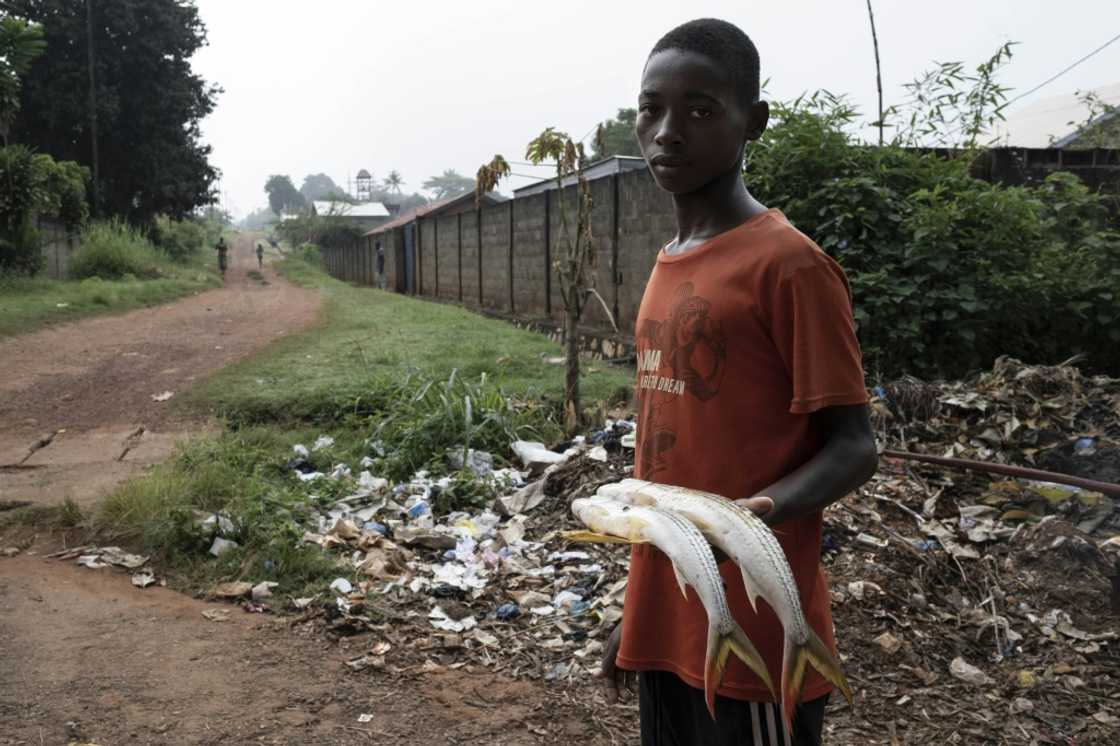 Just two fish to show for a morning's hard work on the river Just two fish to show for a morning's hard work on the river