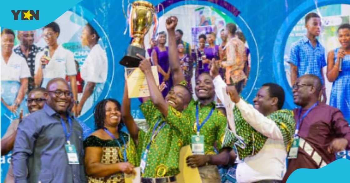 Photos as Sogakope SHS lifts trophy after winning 2023 Renewable Energy Challenge. Photos as Sogakope SHS lifts trophy after winning 2023 Renewable Energy Challenge.