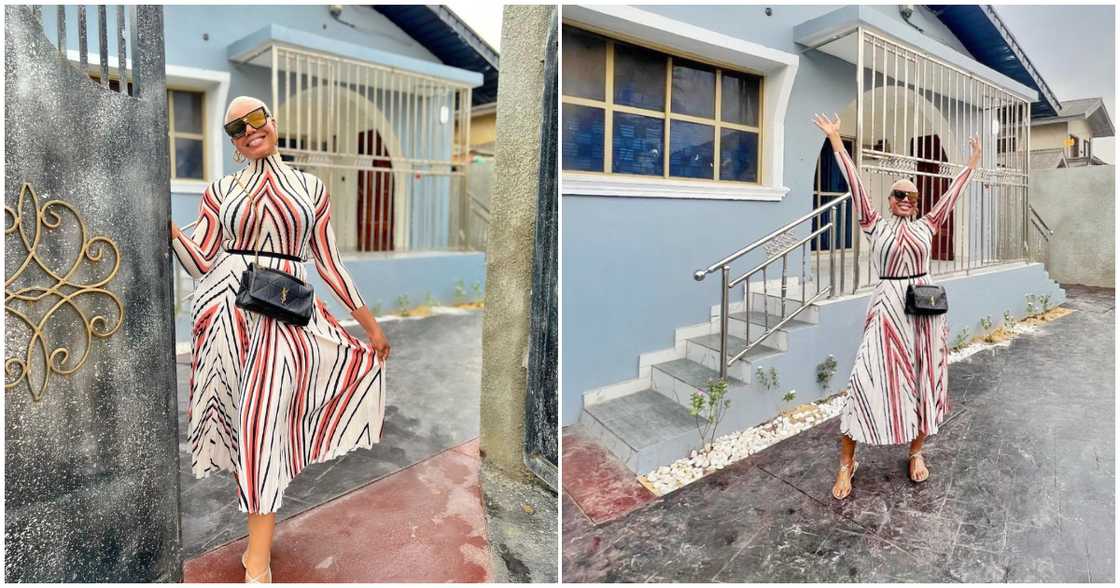 Actress Nancy Isime builds 6-bedroom house for her parents