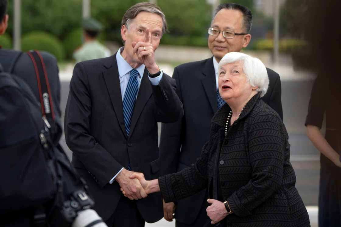The four-day trip to China by Janet Yellen (R) is her first as US Treasury Secretary The four-day trip to China by Janet Yellen (R) is her first as US Treasury Secretary