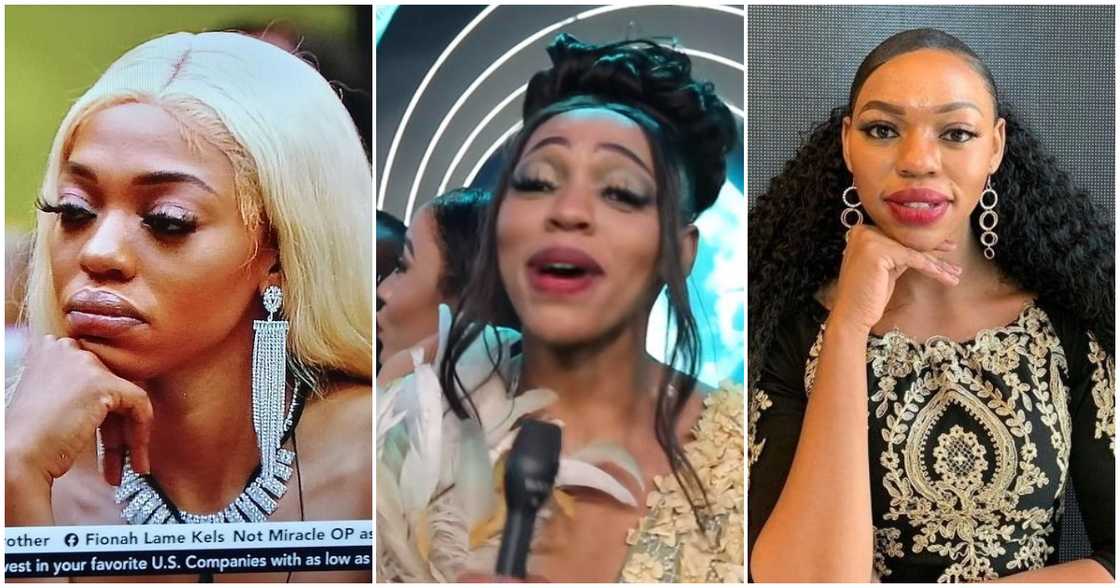 Big Brother Titans: Khosi Goes Viral With Her Deep-Plunge Feathers Dress And Heavy Makeup At Finale