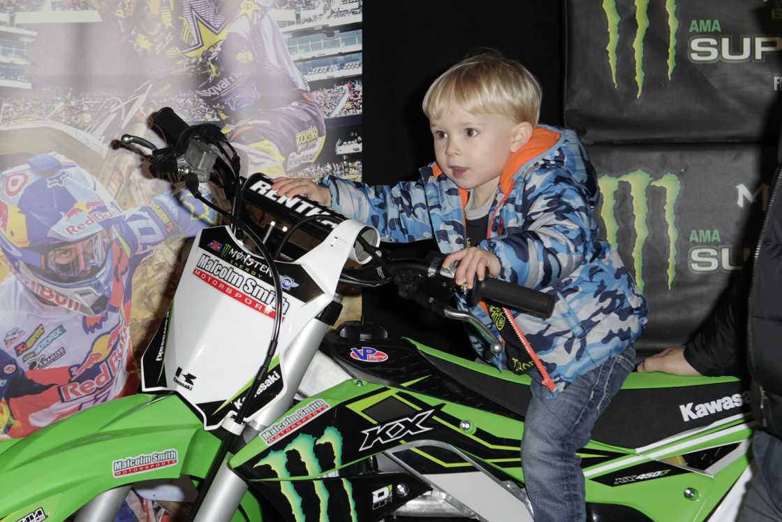 Michael Charles arrives at The Monster Energy Supercross.