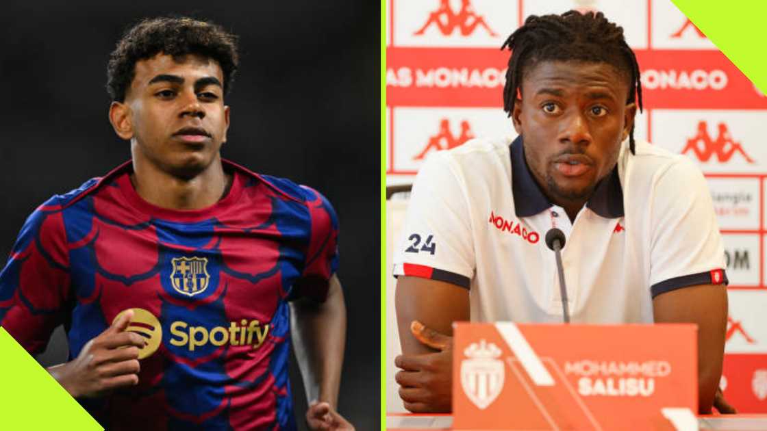 Mohammed Salisu and Lamine Yamal. Mohammed Salisu and Lamine Yamal.