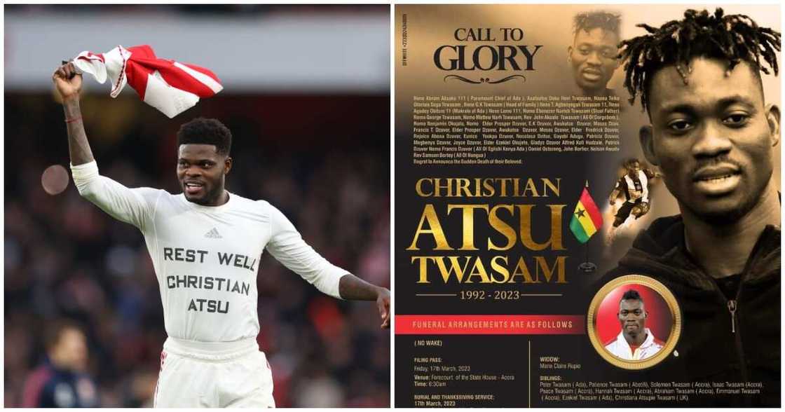 Photo of Christian Atsu obituary and Thomas Partey