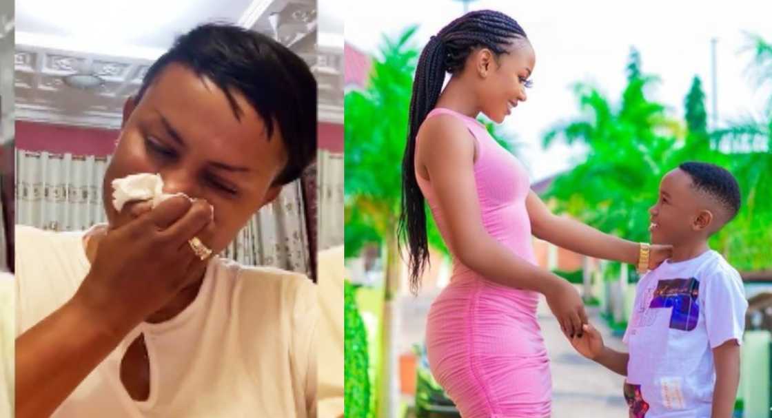 Nana Ama McBrown goes emotional as she begs for Akuapem Poloo; shares photo of the actress and son Nana Ama McBrown goes emotional as she begs for Akuapem Poloo; shares photo of the actress and son
