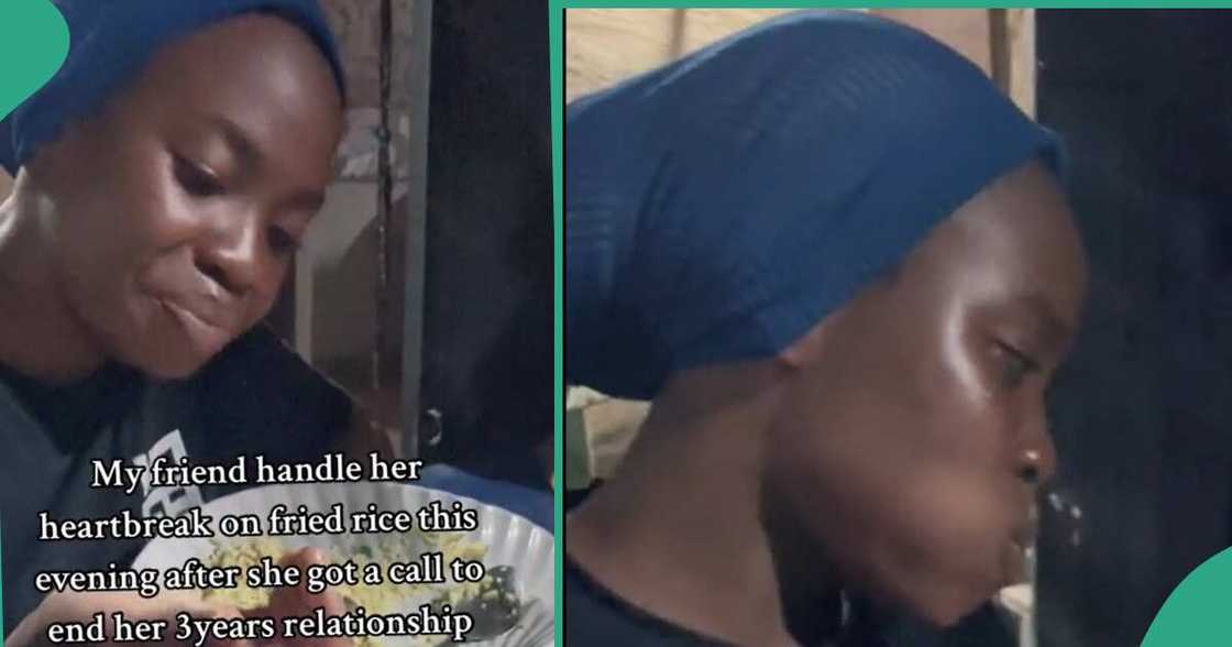 Lady mourns the end of her relationship. Lady mourns the end of her relationship.