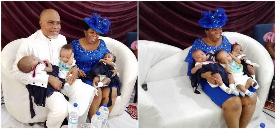 A Nigerian couple, Deacon & Mrs Michael Nnamdi Nwankwo welcomed triplets. A Nigerian couple, Deacon & Mrs Michael Nnamdi Nwankwo welcomed triplets.
