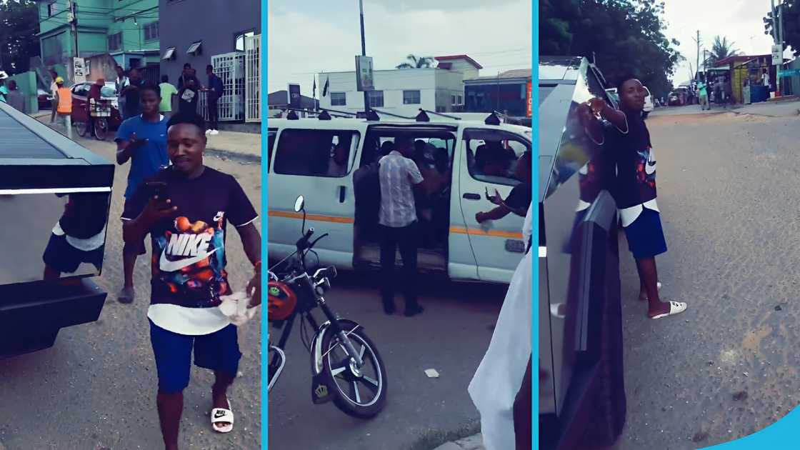 Trotro driver and mate, Tesla Cybertruck, Despite's Tesla Cybertruck Trotro driver and mate, Tesla Cybertruck, Despite's Tesla Cybertruck