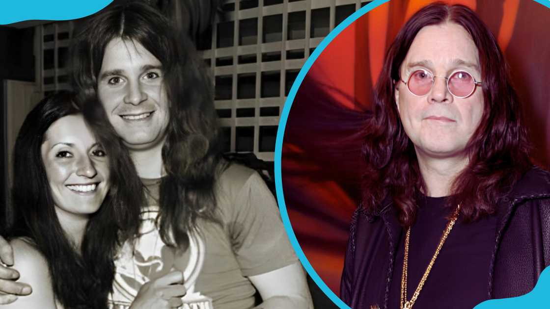 Ozzy Osbourne poses for a photo during an outdoor activity (L), Thelma and Ozzy holding each other (R). Ozzy Osbourne poses for a photo during an outdoor activity (L), Thelma and Ozzy holding each other (R).