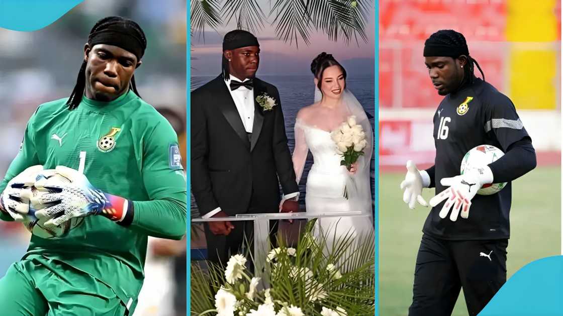 Lawrence Ati-Zigi wedding, Ghana goalkeeper marriage, Ati-Zigi private wedding, Perihan Zigi, wedding video Ghana, social media reactions, Ghanaians congratulate Ati-Zigi