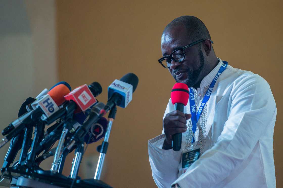 Kurt E.S Okraku became GFA president on October 25, 2019 and is currently serving his second term in office Kurt E.S Okraku became GFA president on October 25, 2019 and is currently serving his second term in office