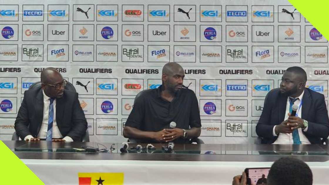 Otto Addo at a pre-match presser.