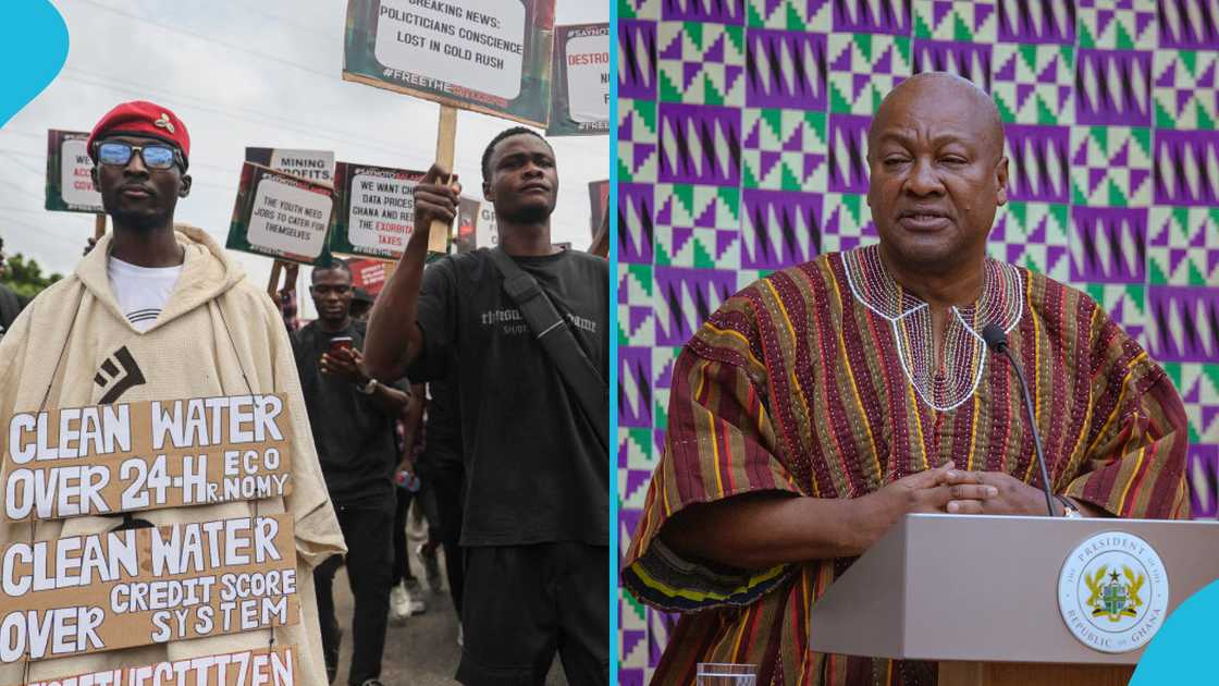 Mahama Delivers State of The Nation Address Amid Attempts to Quash Nearby Anti-Galamsey Protest