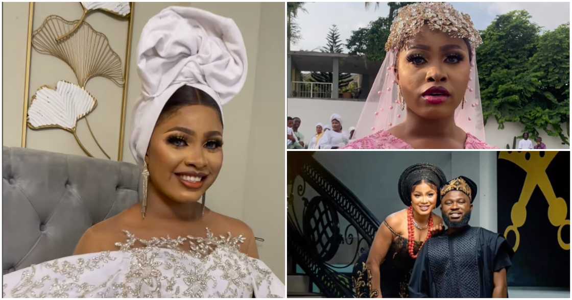 Ghanaian bride Nazifah looks stunning in her wedding dresses