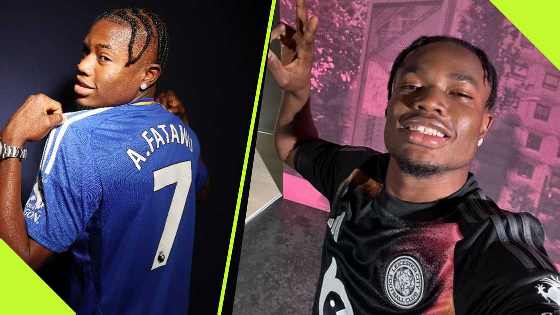 Fatawu Issahaku in a Leicester shirt.