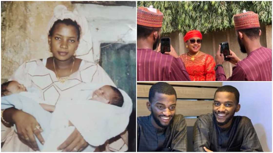 Adorable Photos of Nigerian Twins Taking Pictures with their Mother many Years after they Were Born Go Viral Adorable Photos of Nigerian Twins Taking Pictures with their Mother many Years after they Were Born Go Viral