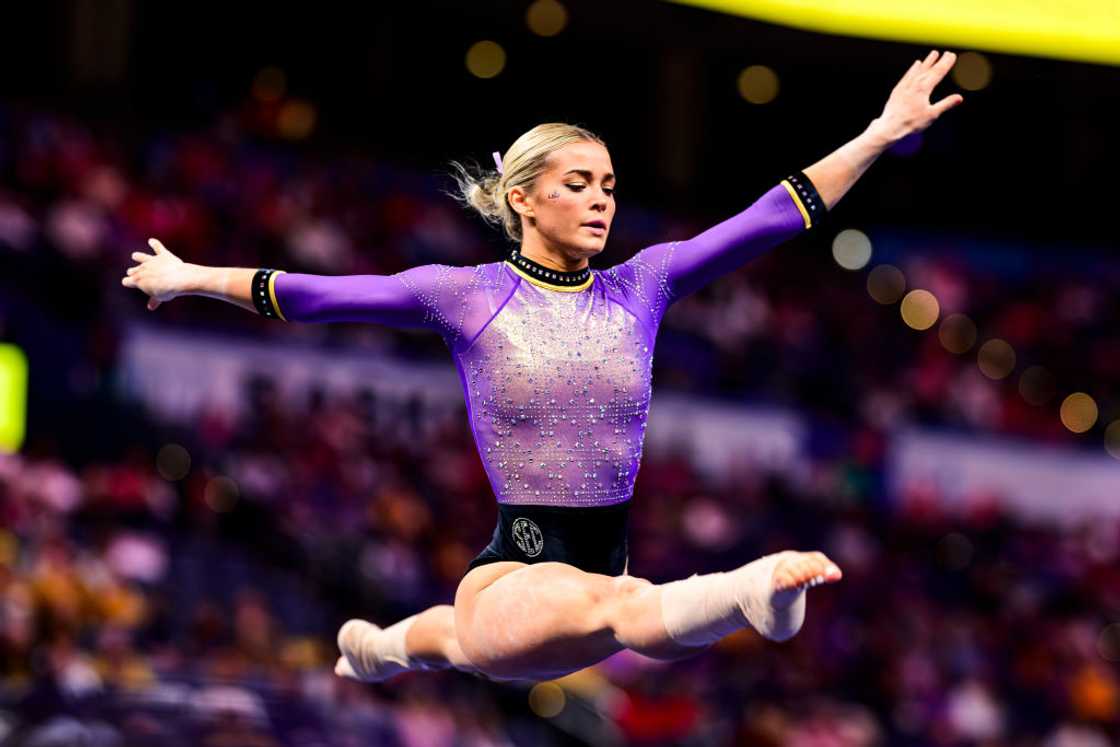 Olivia Dunne during her career at LSU Olivia Dunne during her career at LSU