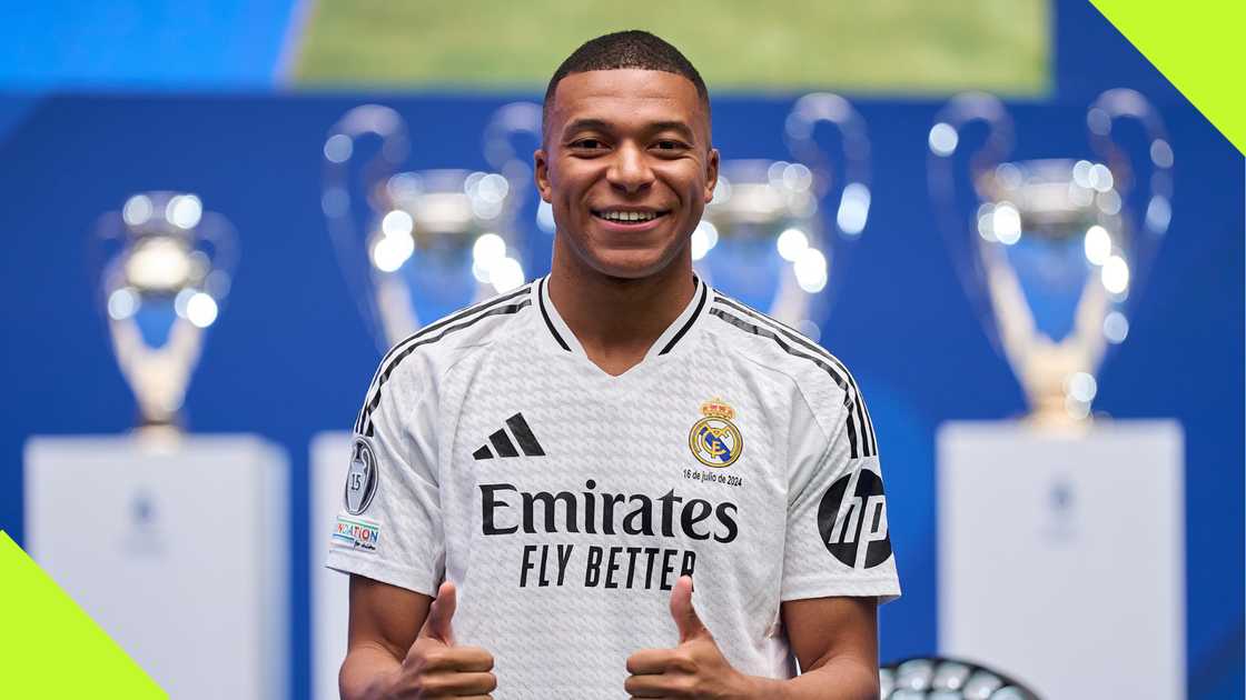 Kylian Mbappe is presented to the Real Madrid fans Kylian Mbappe is presented to the Real Madrid fans