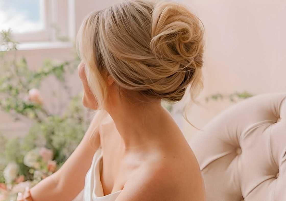 Teased up-do hairstyle Teased up-do hairstyle