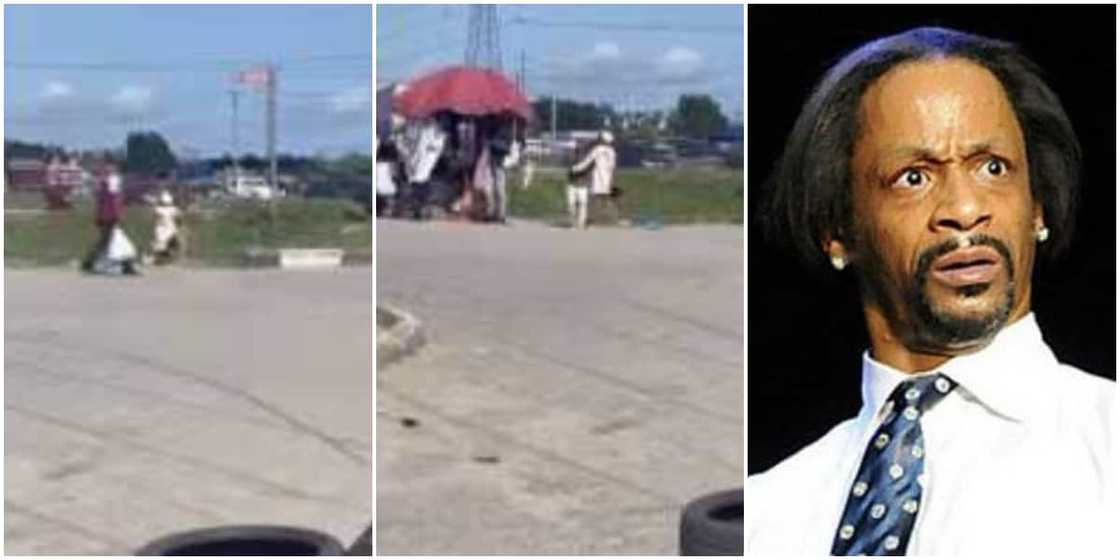 Nigerians react to viral video of lady begging boyfriend in public not to break up with her Nigerians react to viral video of lady begging boyfriend in public not to break up with her