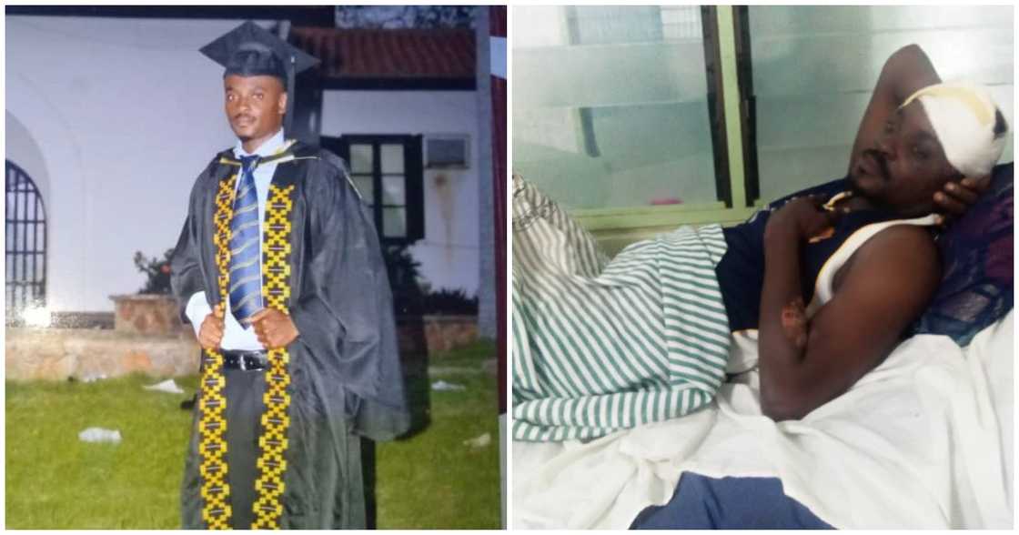 Photo of Isaac Gyan at the hospital Photo of Isaac Gyan at the hospital