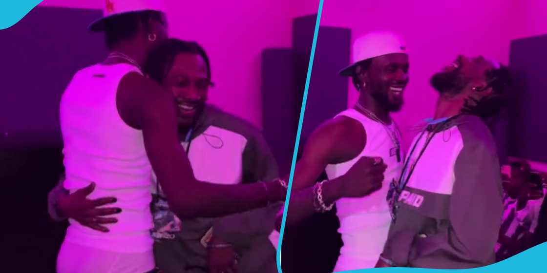 Black Sherif hugs Kwaku DMC Black Sherif hugs Kwaku DMC