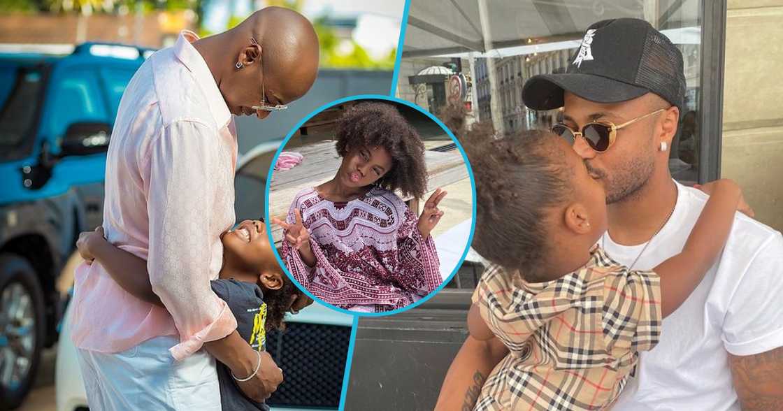 Dede Ayew and his second daughter, Maha Dede Ayew and his second daughter, Maha