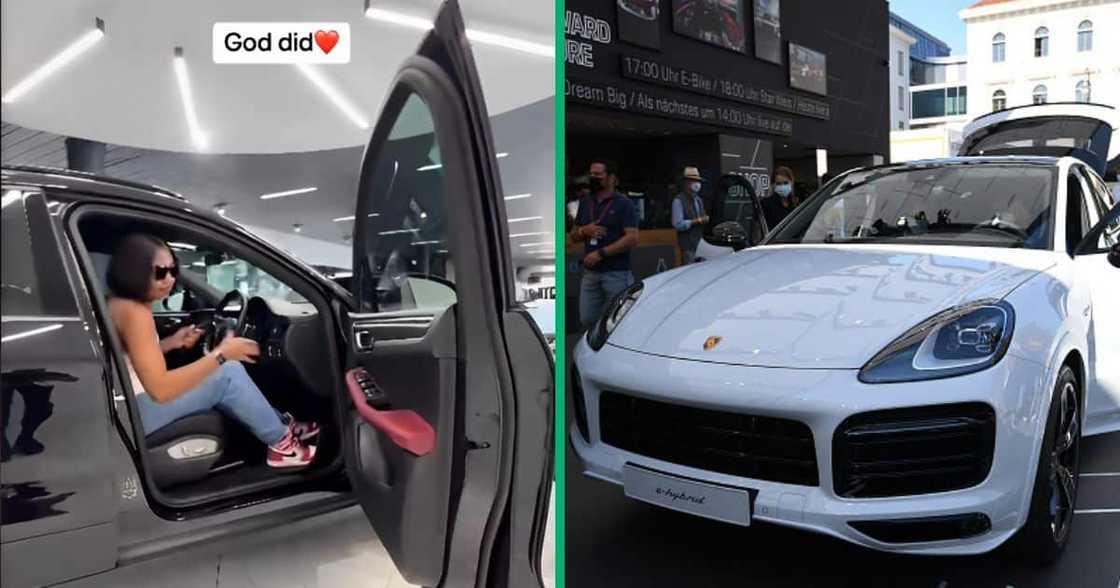 A Johannesburg TikTok user bought herself a Porsche Cayenne.