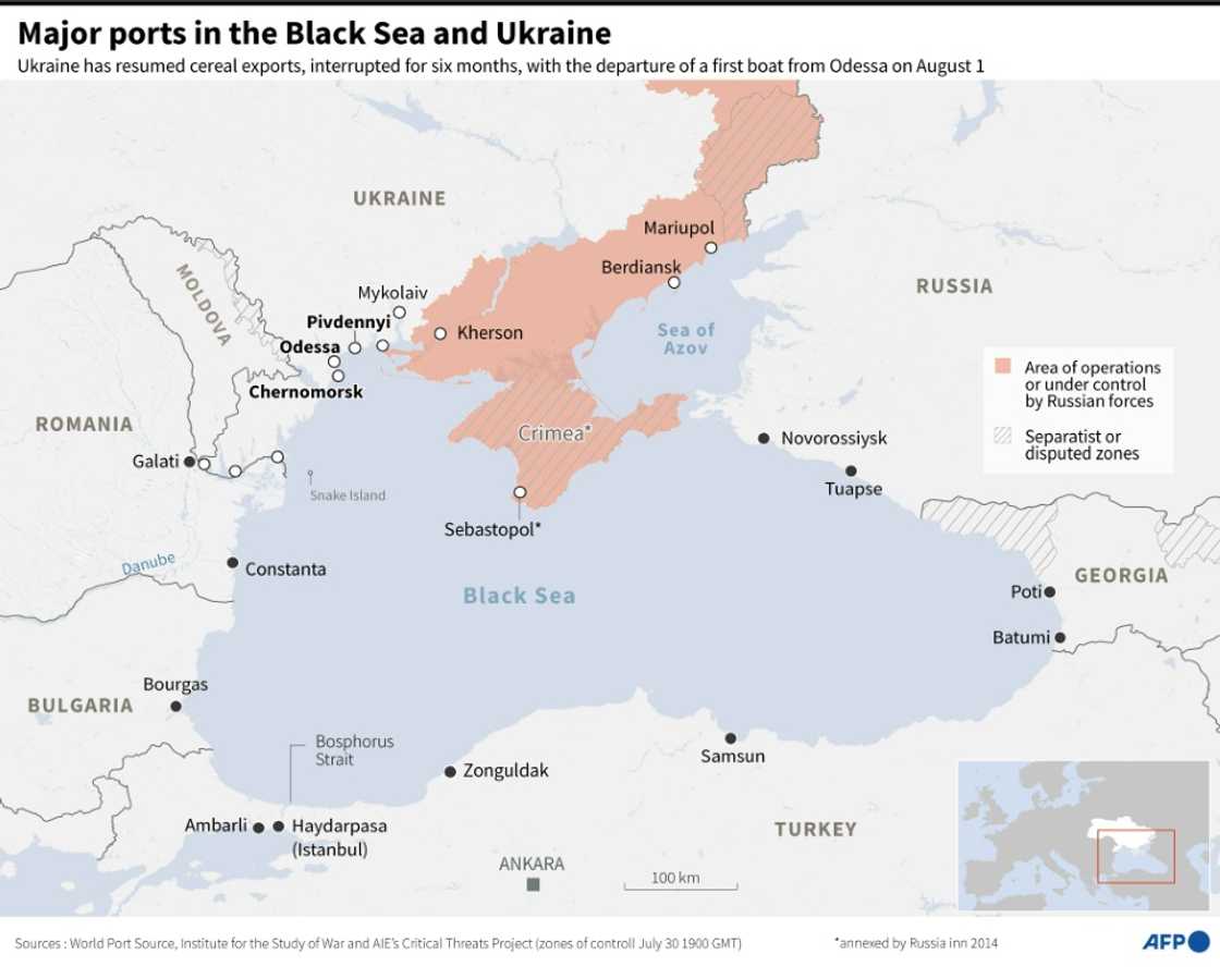 Major ports in the Black Sea and Ukraine Major ports in the Black Sea and Ukraine