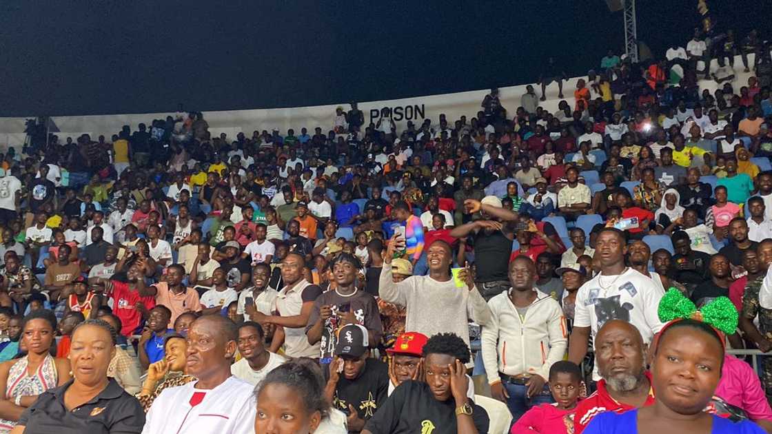 Hundreds gather at the Bukom Boxing Arena in Accra to watch Professional Ghana Boxing League matches in December 2023 Hundreds gather at the Bukom Boxing Arena in Accra to watch Professional Ghana Boxing League matches in December 2023