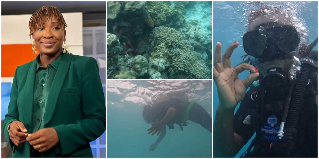 Naa Ashorkor goes deep sea scuba diving abroad