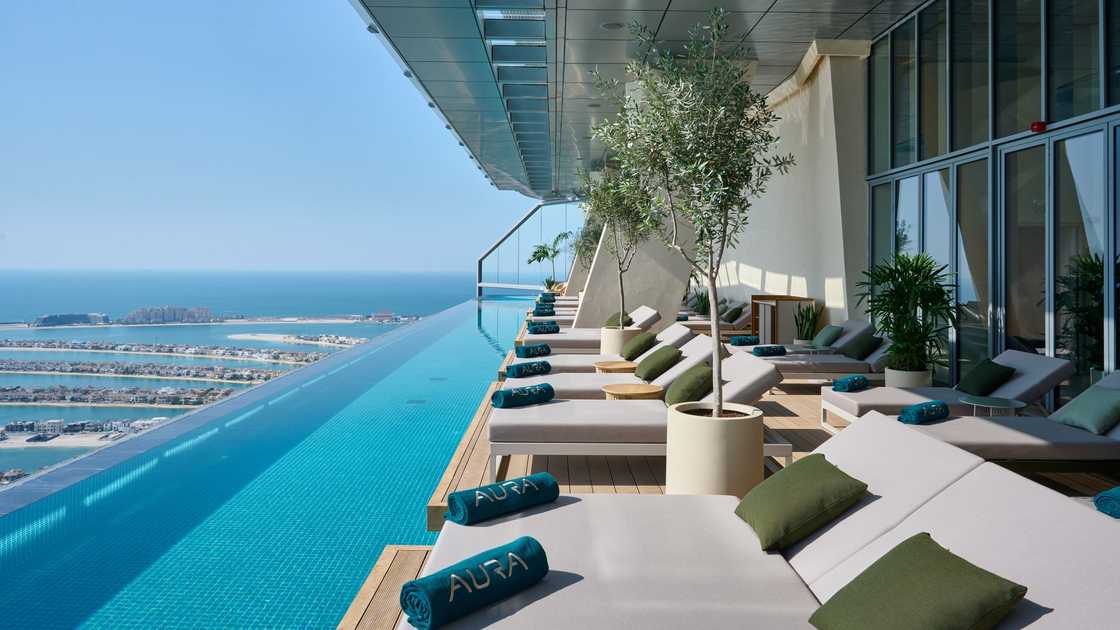A shot taken at Aura Skypool Lounge in Dubai A shot taken at Aura Skypool Lounge in Dubai