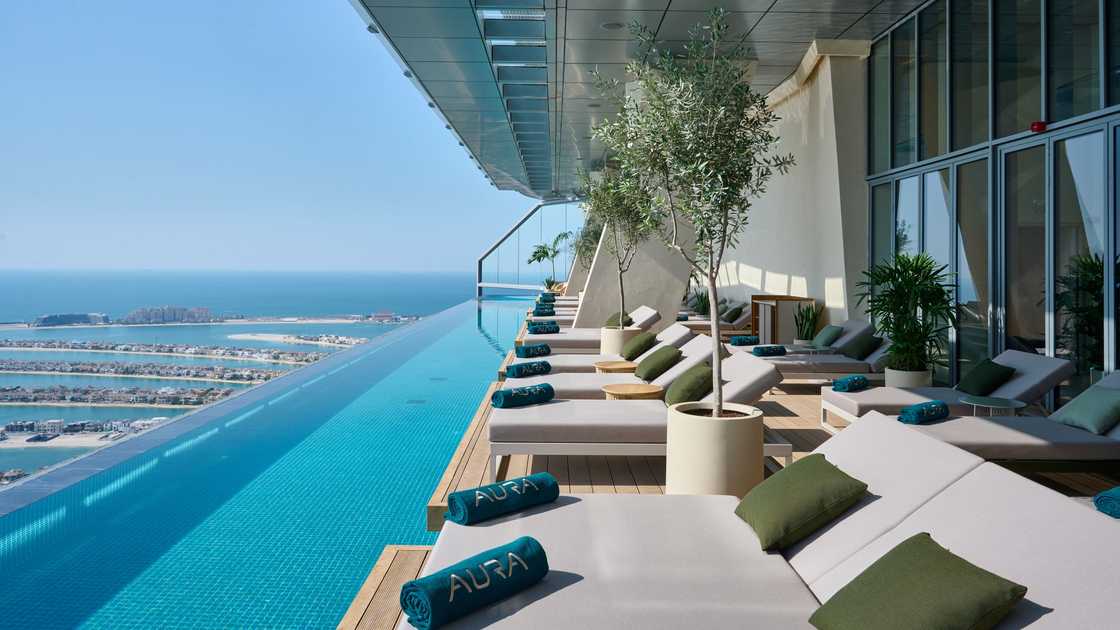 A shot taken at Aura Skypool Lounge in Dubai