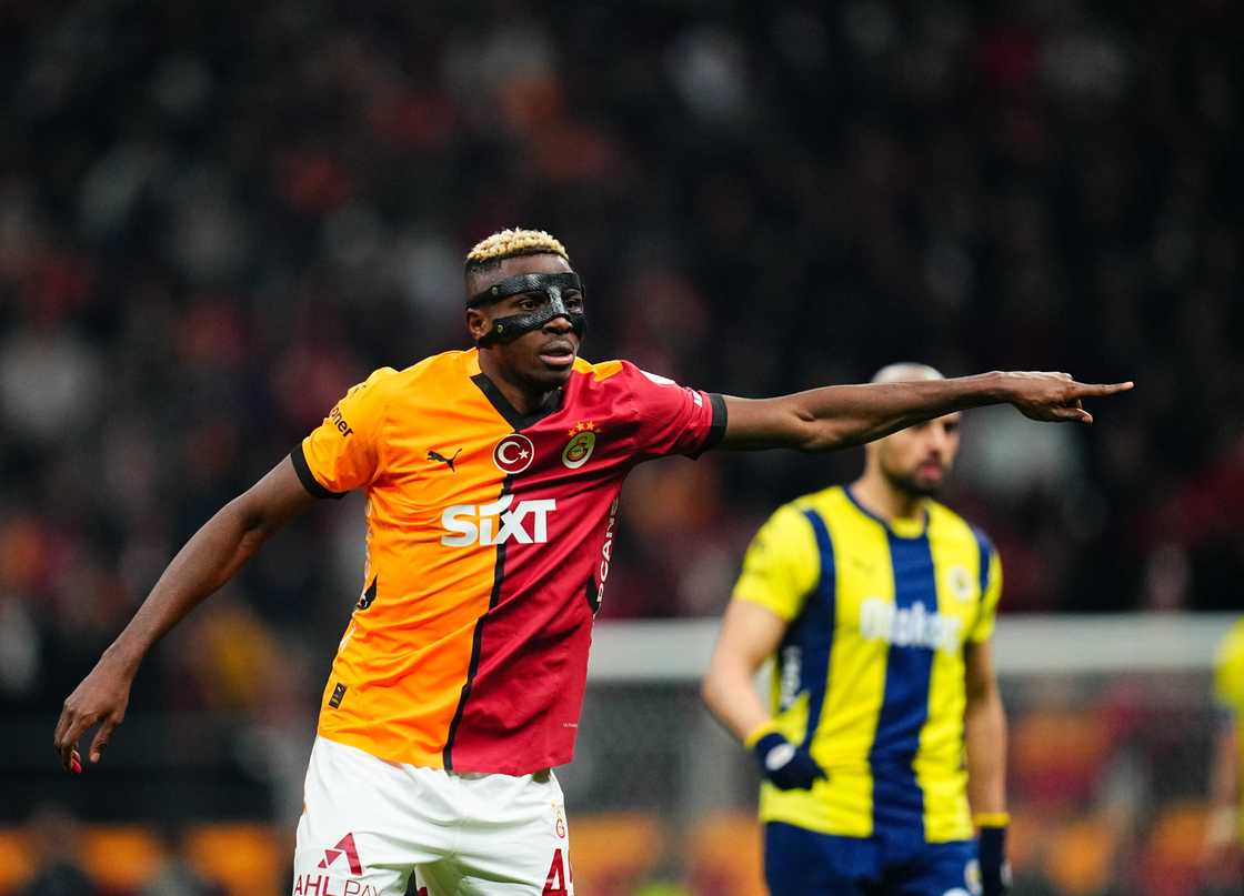 Victor Osimhen of Galatasaray played in the Super Lig match between vs Fenerbahce at Rams Park, Istanbul, Turkey on February 24, 2025. Victor Osimhen of Galatasaray played in the Super Lig match between vs Fenerbahce at Rams Park, Istanbul, Turkey on February 24, 2025.